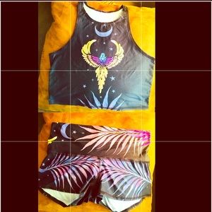 Teeki *Phoenix Rising* Shorts and Crop top